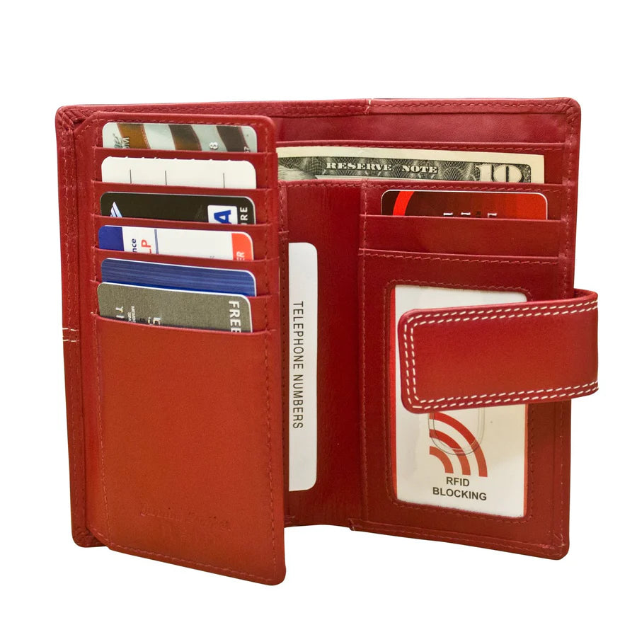 RFID Leather Tri-fold Wallet