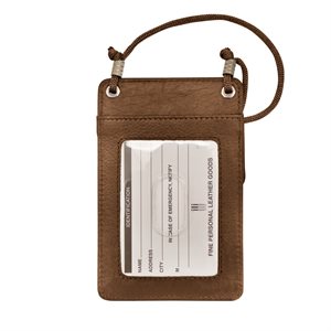 Leather Vertical Neck ID Holder