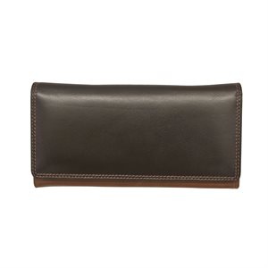 RFID Leather Flap Over Wallet