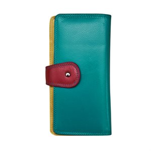 RFID Leather Multi-colored Wallet