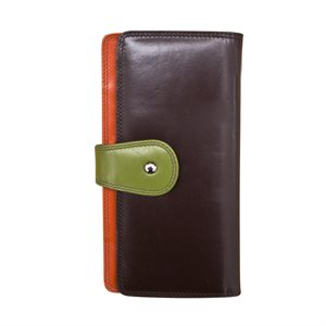 RFID Leather Multi-colored Wallet