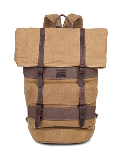 Top Fold Waxed Canvas Travel Backpack